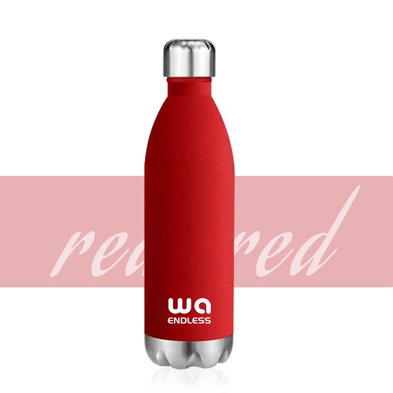 500ML Vacuum Insulated Travel Water Bottle Leak-Proof Double Walled Cola Shape Stainless Steel Water